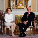 King Harald and Queen Sonja. These photographs were taken on the occasion of their 80th anniversary.  Photo: Lise Åserud, NTB scanpix